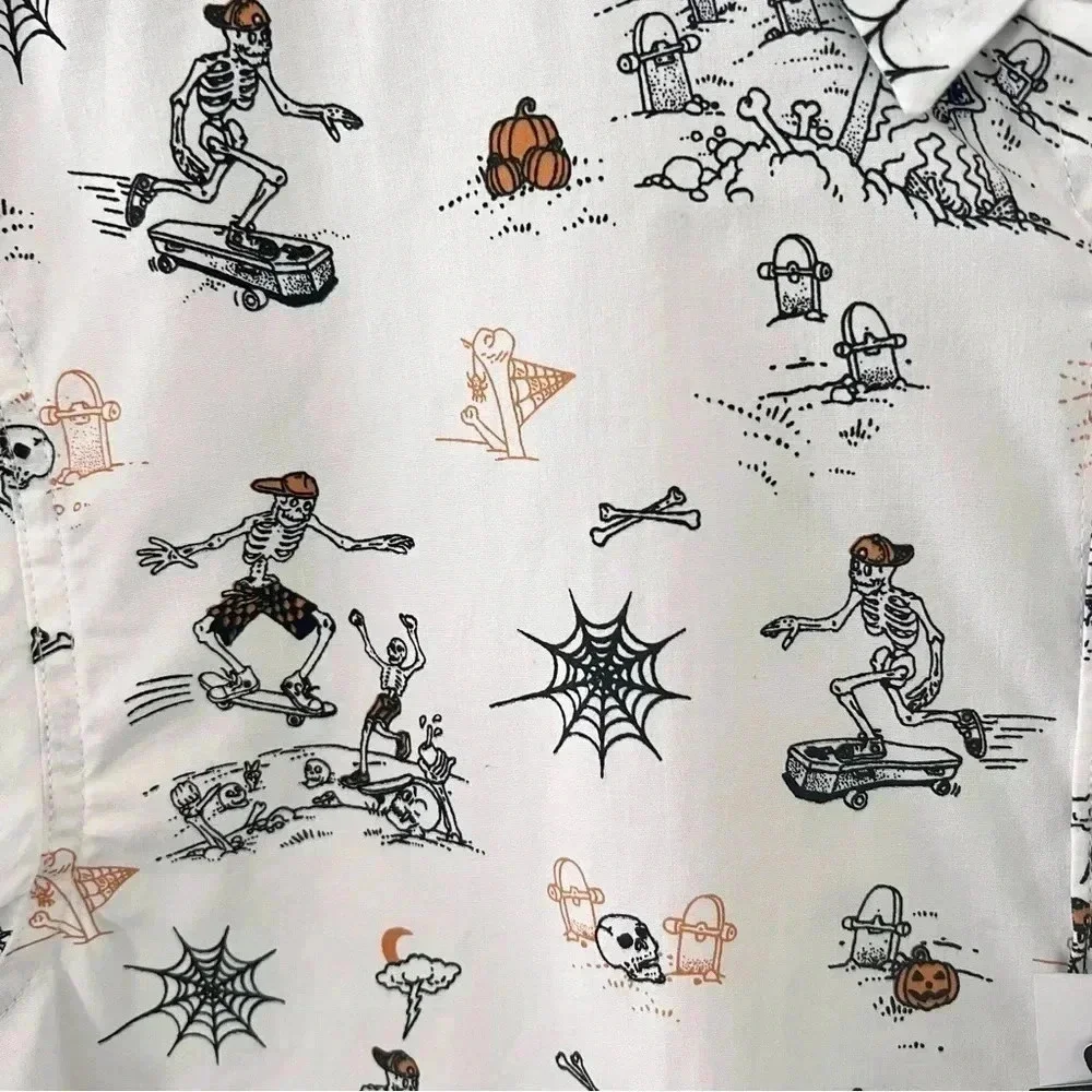 NWT Eighth Avenue Skeleton Button Up Shirt